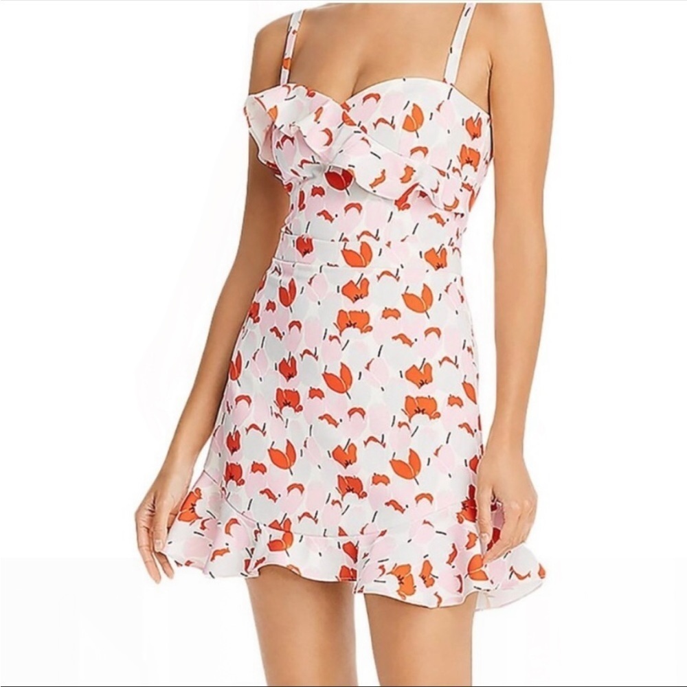 Black Halo Women's Zalda Ruffled Floral Mini Dress